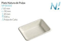 Plato Natural De Pulpa 90X65X20Xmm Caja 500 un.
