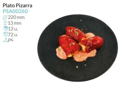 Plato Pizarra Ø 220 Alto 13 Mm 12 und