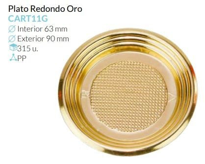 Plato Redondo Oro Ø Ext.90 Ø Int.63 Mm Caja 315 Unid