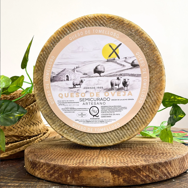 Queso Manchego Artesano Semicurado de Oveja 3kg - Tomelloso