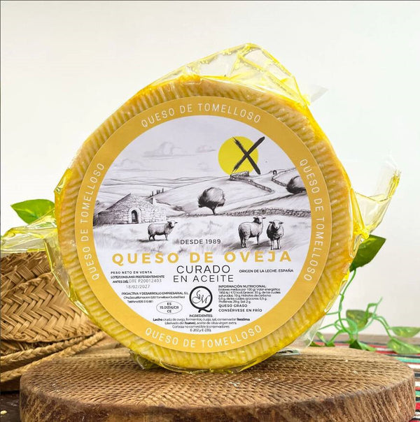 Queso Manchego Curado de Oveja en Aceite de Oliva 2kg - Tomelloso