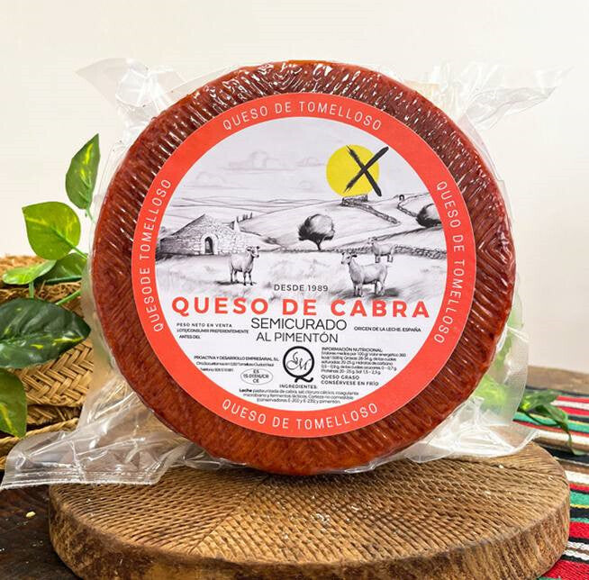 Queso Manchego de Cabra al Pimentón 3kg - Tomelloso