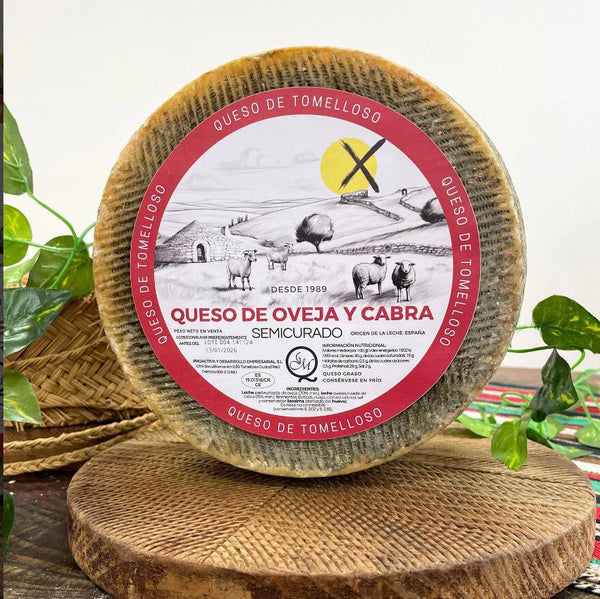 Queso Manchego Semicurado Oveja y Cabra 3kg - Tomelloso