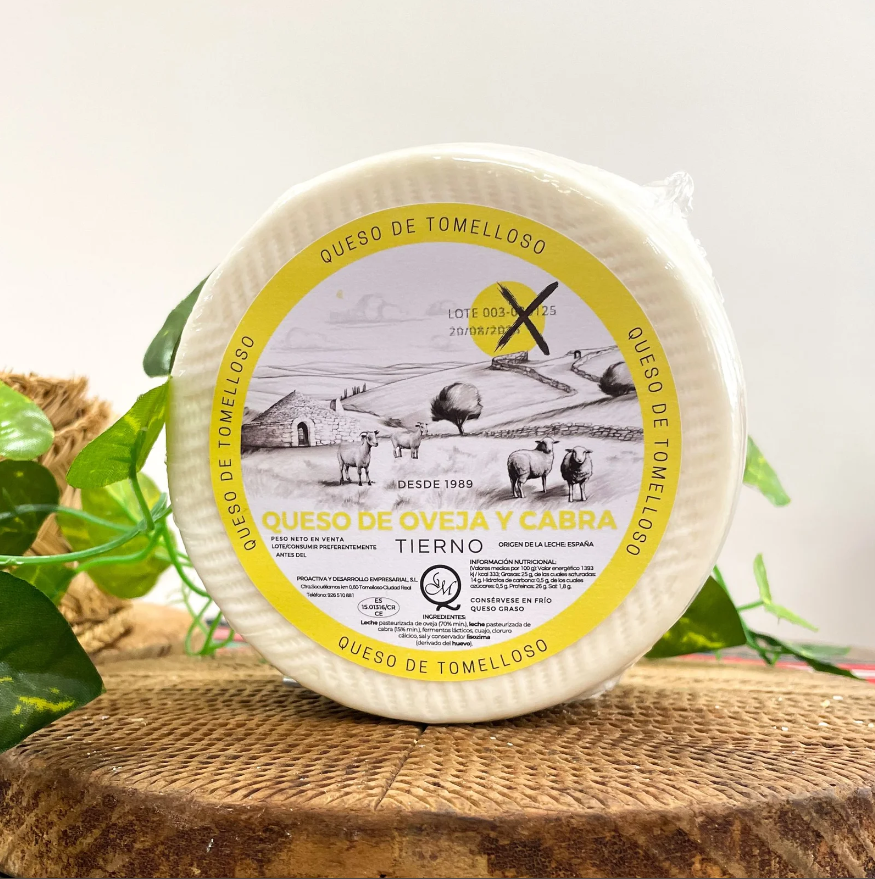 Queso Manchego Tierno de Oveja y Cabra - Tomelloso