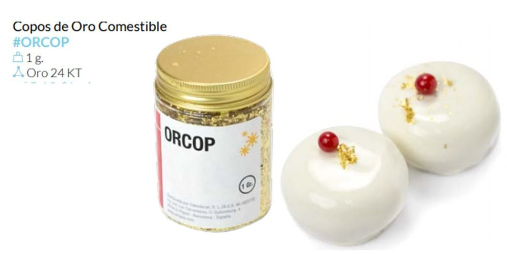 REF.ORCOP ESCAMAS ORO 24 KILATES Tarro  1 gr