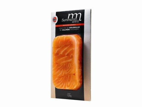 Rodajas De Solomillo De Salmón Ahumado Sobres De 120Gr (caja de 4 unid)