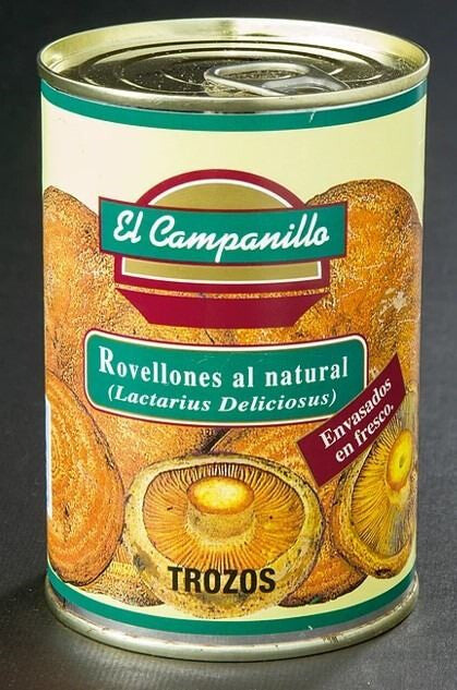 Rovellon en Trozos Al Natural - Formato 200gr. y 1300gr. Escurrido