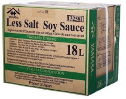 Salsa de soja Yamasa baja en sal bag&box de 18L