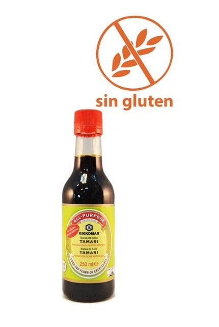 Salsa de Soja Sin Gluten KIKKOMAN (Botellita 250 ml)