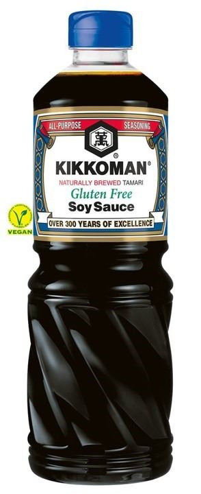 Salsa Soja Tamari Kikkoman (1L.) - Sin Gluten - Caja 6 uds.