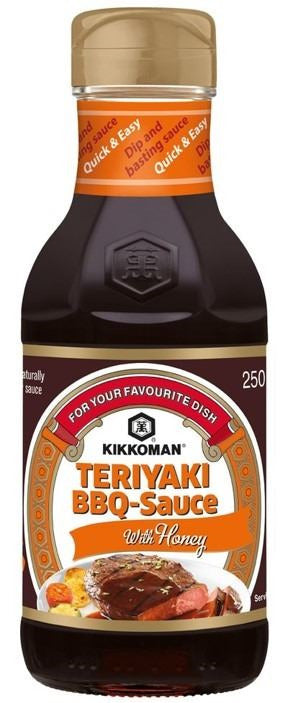 Salsa Teriyaki BBQ Con Miel Kikkoman (250ml.) - Caja 6 uds.
