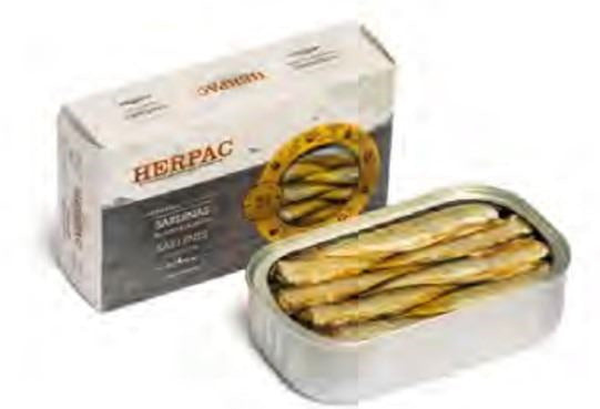 Sardinas en aceite de oliva 16/22piezas 125gr