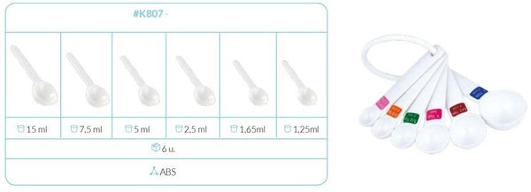 Set 6 Cucharas Medidoras Pequeñas