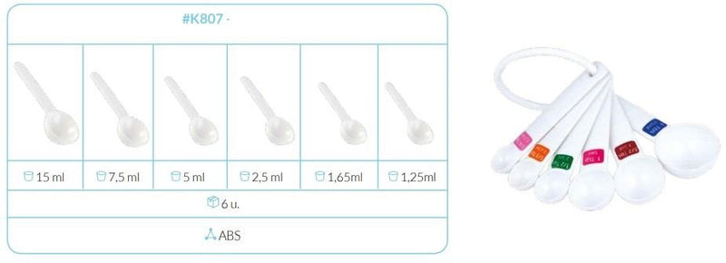 Set 6 Cucharas Medidoras Pequeñas