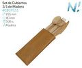 Set Cubiertos De Madera 3/1 235X80 Mm Caja 50 Unidades