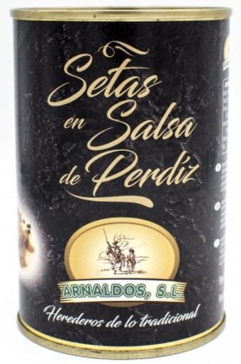 Setas en salsa de Perdiz lata 425gr