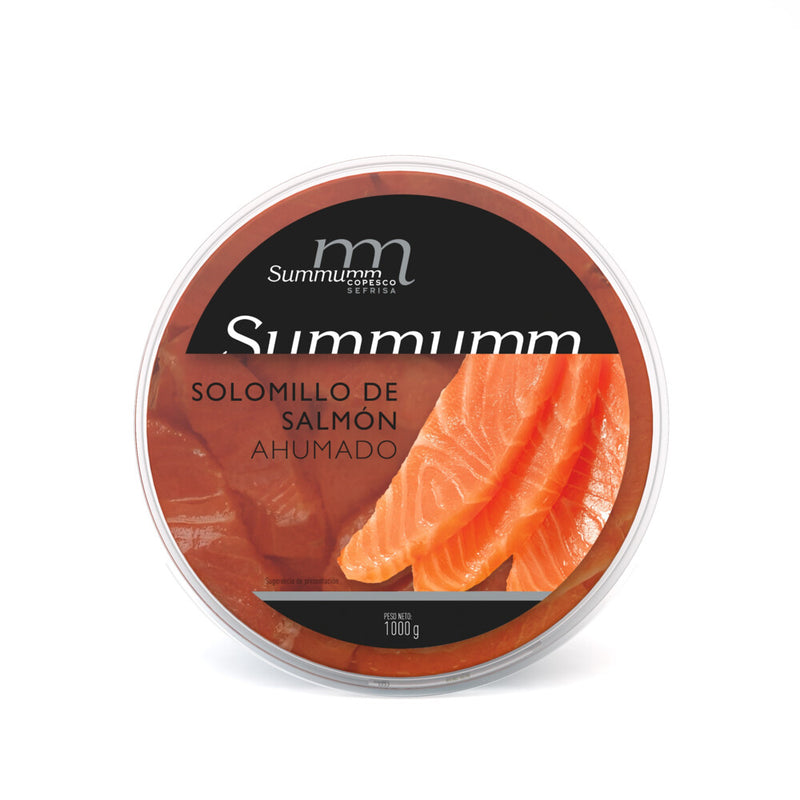Solomillos De Salmón Ahumado En Aceite Summumm , Pandereta De 1Kg.