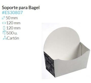 Soporte Cartón Para Bagel 120X50X120 Mm Caja 500 Unidades