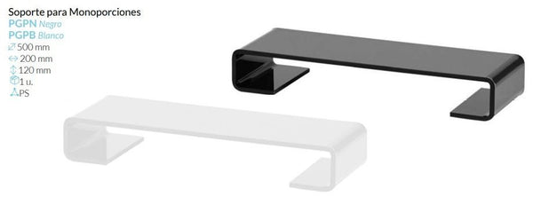 Soporte Para Monoporciones Negro 500X200X120 Caja 1 Unid