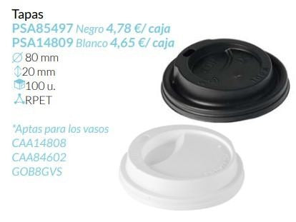 Tapas para vaso de café blancas y negras