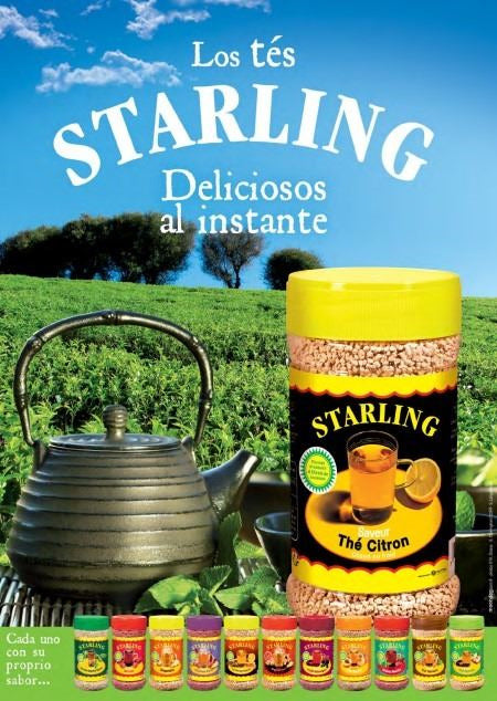 Té Instantáneo STARLING, varios sabores (400gr.) - Caja 12 uds.