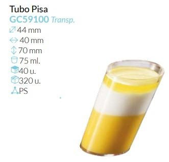 Tubo Pisa Tte. 44X40X70 75 Ml Pack 40 Unid
