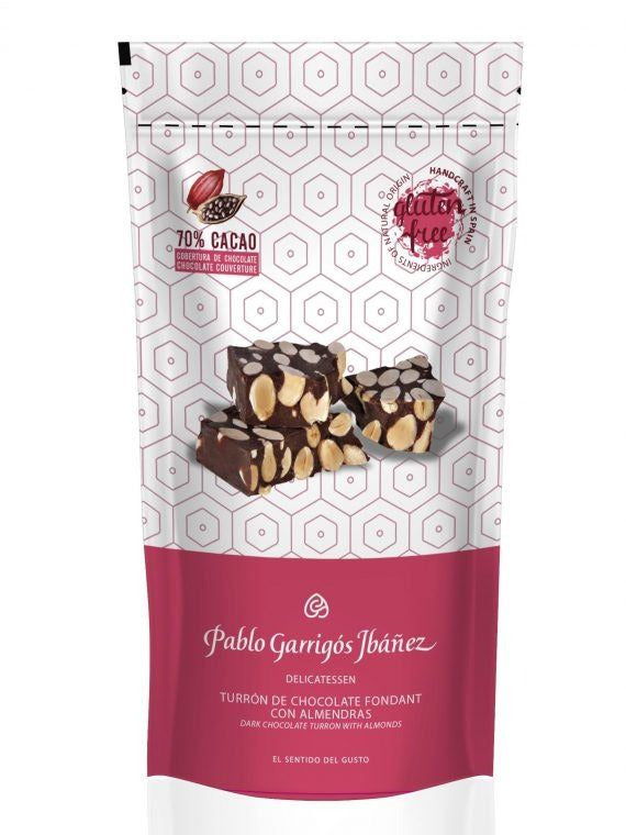 Turrón De Chocolate Fondant 70 % Cacao En Mini Porciones Bolsa Zip Delicatessen 100 G Nuevo