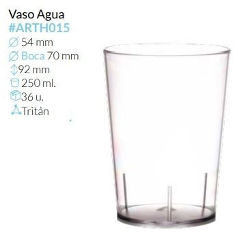 Vaso Agua 250 Ml Caja 36 Unid