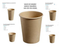 Vasos de Bambú con laminado de Pla varios tamaños