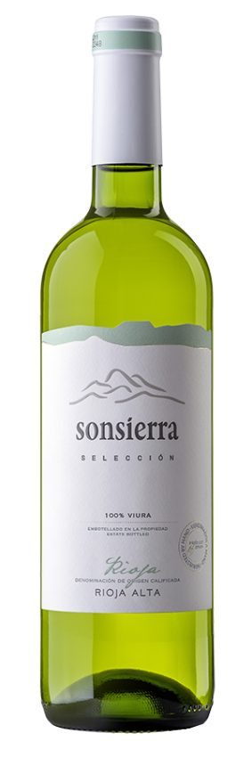 Vino Blanco Rioja Sonsierra Uva 100% Viñedo Viejo Viura - Caja de 6 botellas
