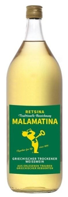 Vino Griego Retsina Blanca 2L Malamatina