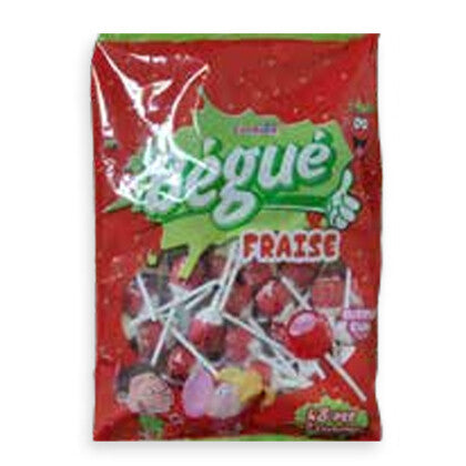 Caramelo de Palo Fresa Begué (50uds.) - Caja 12 uds.