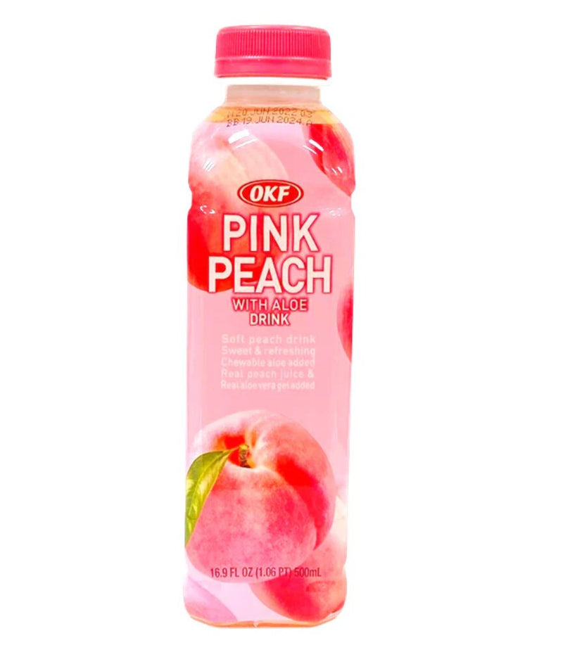 Zumo de Melocotón Rosa con Aloe Vera OKF (500 ml.) - Caja 20 uds.